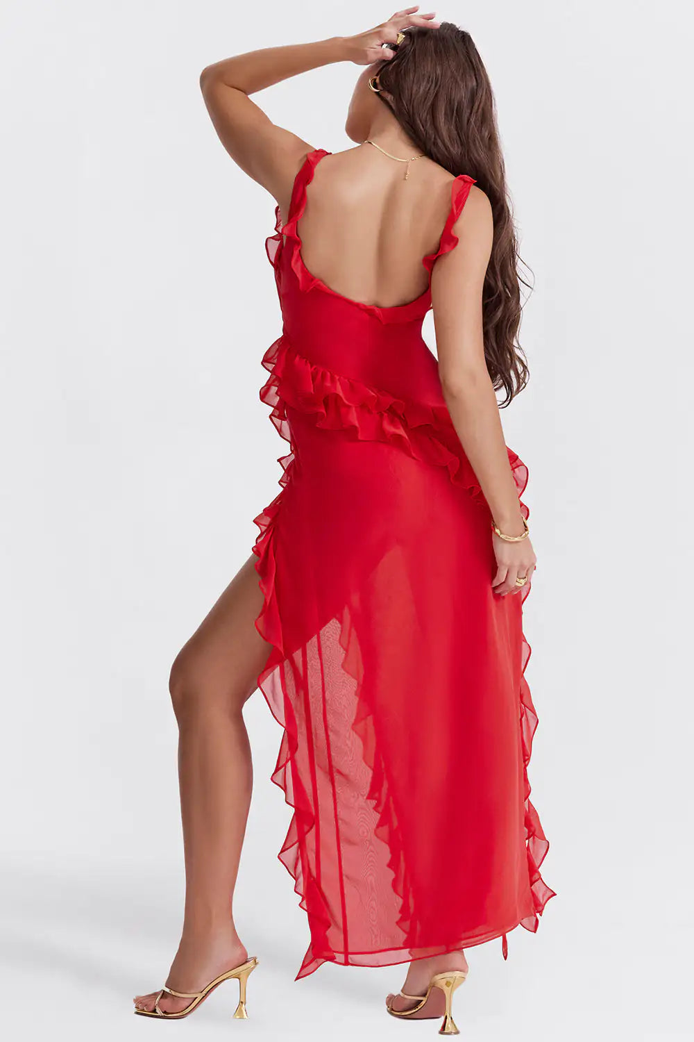 Shadowveil Ruffle Gown